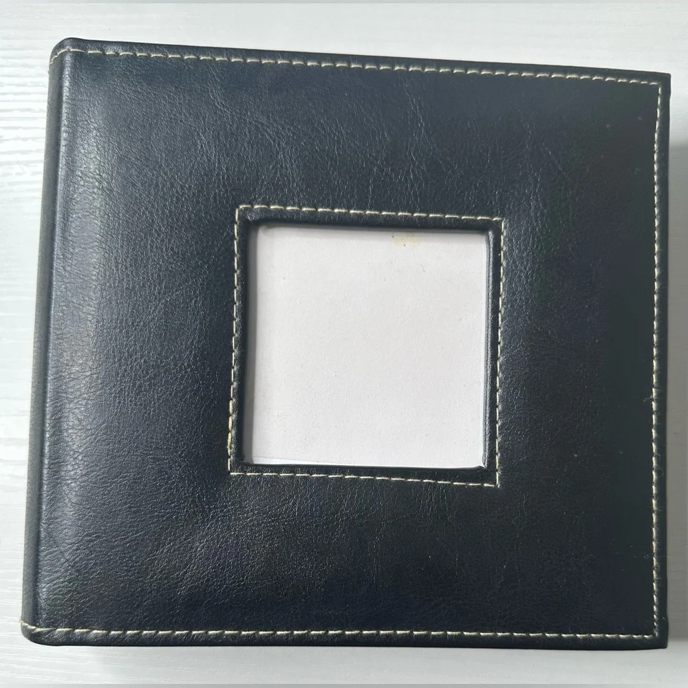 Black Photo Album with Stitch Lining